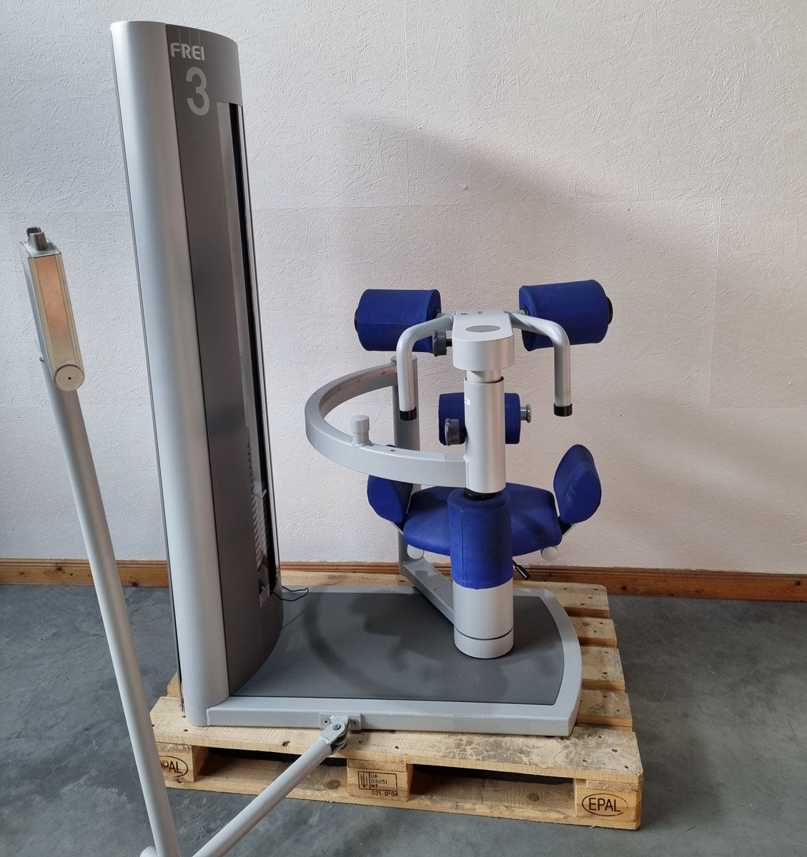 Frei Genius Eco Rumpfrotator, Rotary Torso, Rotationsmaschine, MPG, Twister, seitliche Bauchmuskeln, Rahmenfarbe Silber, gebraucht - überholter Zustand