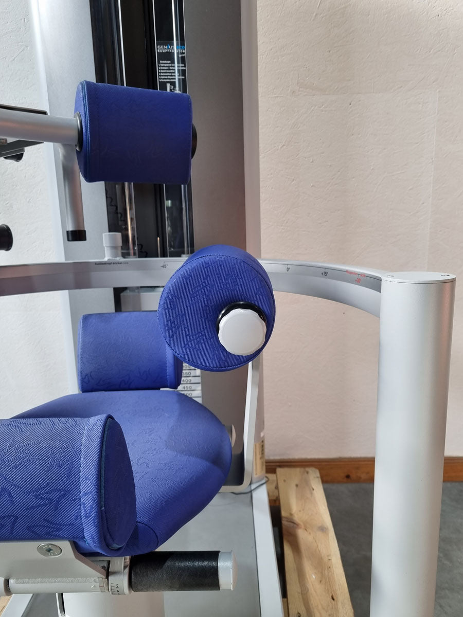 Frei Genius Eco Rumpfrotator, Rotary Torso, Rotationsmaschine, MPG, Twister, seitliche Bauchmuskeln, Rahmenfarbe Silber, gebraucht - überholter Zustand