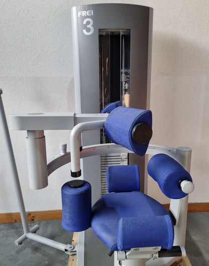 Frei Genius Eco Rumpfrotator, Rotary Torso, Rotationsmaschine, MPG, Twister, seitliche Bauchmuskeln, Rahmenfarbe Silber, gebraucht - überholter Zustand