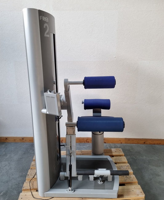 Frei Genius Eco Rückenstreckermaschine, Hyperextension, Rückenmaschine Lower Back, Rahmenfarbe Silber, gebraucht - überholter Zustand