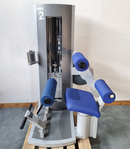 Frei Genius Eco back extension machine, hyperextension, lower back machine, frame color silver, used - refurbished condition