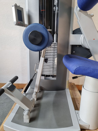 Frei Genius Eco back extension machine, hyperextension, lower back machine, frame color silver, used - refurbished condition