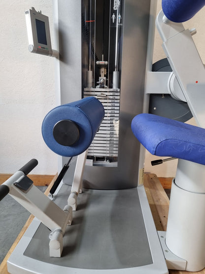Frei Genius Eco back extension machine, hyperextension, lower back machine, frame color silver, used - refurbished condition
