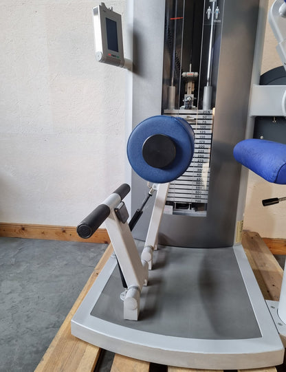 Frei Genius Eco back extension machine, hyperextension, lower back machine, frame color silver, used - refurbished condition