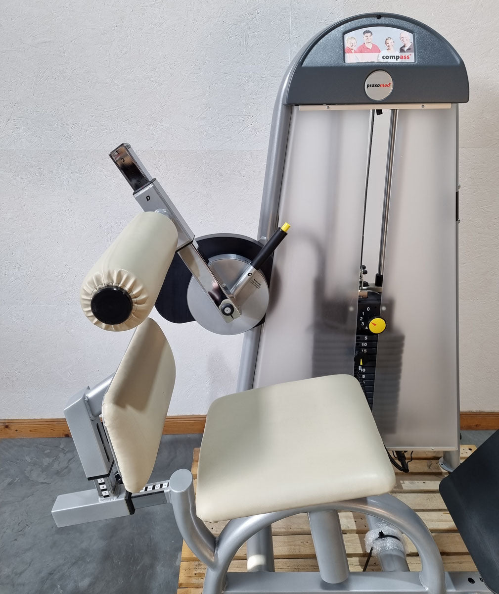 Proxomed Compass 530 Rückenflexion, Bauchmaschine, Rückenbeuger, Abdominal Crunch, MPG, Reha, Rahmenfarbe Silber, gebraucht - überholter Zustand