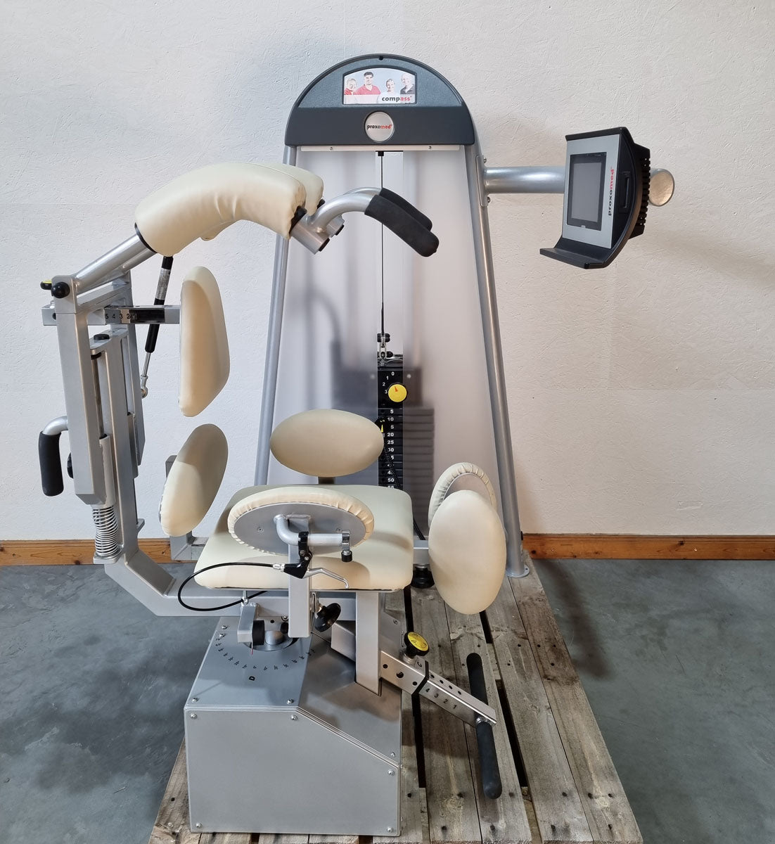 Proxomed Compass 530 Rumpfrotator, Rotator, Rotationsmaschine, Twister, Rotary Torso, seitliche Bauchmuskeln, MPG, Reha, Rahmenfarbe Silber, gebraucht - überholter Zustand