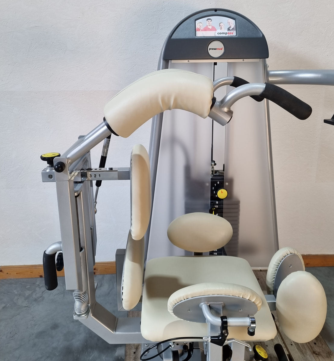 Proxomed Compass 530 Rumpfrotator, Rotator, Rotationsmaschine, Twister, Rotary Torso, seitliche Bauchmuskeln, MPG, Reha, Rahmenfarbe Silber, gebraucht - überholter Zustand