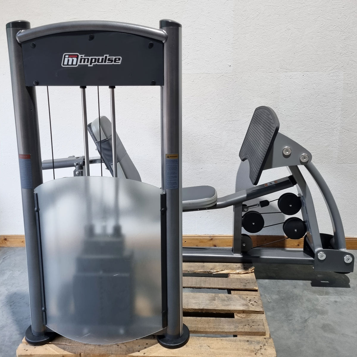 Impulse Fitness Beinpresse horizontal, Rahmenfarbe Grau-Anthrazit, gebrauchter - überholter Zustand