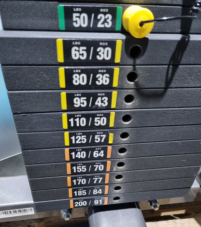 Impulse Fitness bench press machine, chest press, frame color gray-anthracite, used - refurbished condition