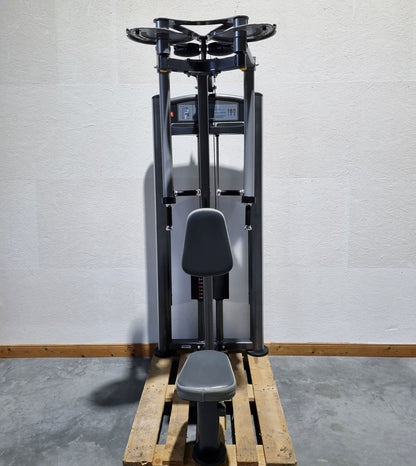 Impulse Fitness Butterfly und Butterfly Reverse 2 in 1 Kombimaschine, Pec Fly and Lat-Press-Back Machine, Rahmenfarbe Grau-Anthrazit, Polsterfarbe Grau-Anthrazit, gebraucht - überholter Zustand
