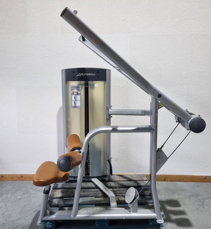 Life Fitness Optima Series Latissimuszug, Latzug, Lat Pulldown OSPD, Rahmenfarbe Silber, Polsterfarbe Braun, gebrauchter - überholter Zustand