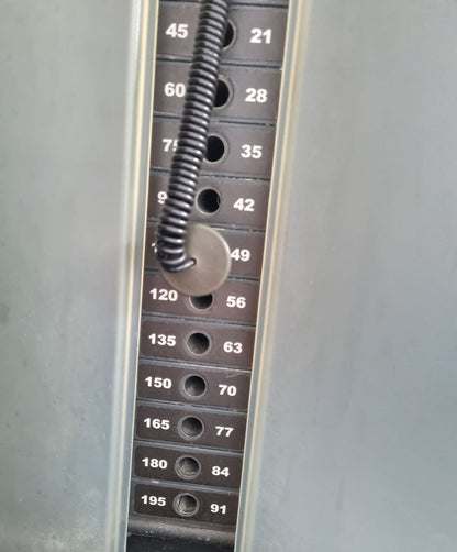 Life Fitness Optima Series Latissimuszug, Latzug, Lat Pulldown OSPD, Rahmenfarbe Silber, Polsterfarbe Braun, gebrauchter - überholter Zustand