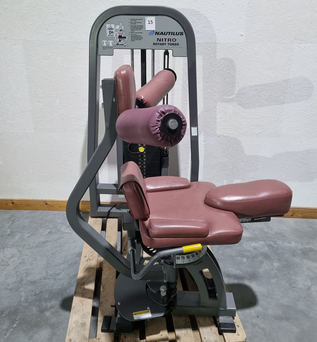 Nautilus Nitro Rotary Torso, Rotationsmaschine, Twister, Rumpfrotator, Rahmenfarbe Anthrazit - gebraucht - überholter Zustand