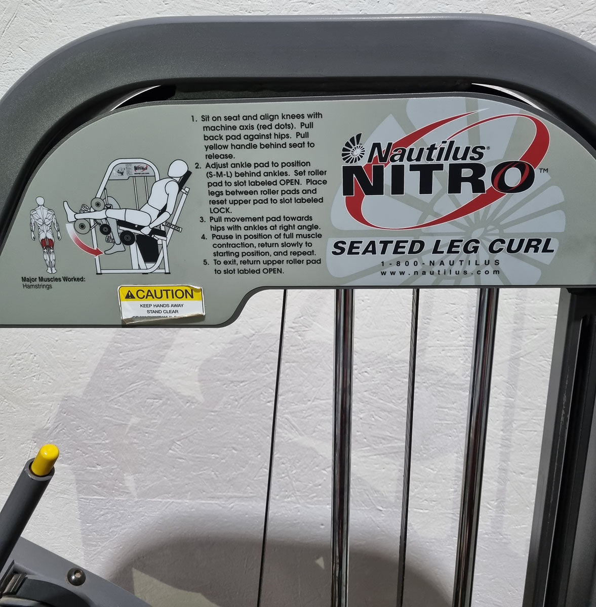 Nautilus Nitro Beinstrecker und Beinbeuger sitzend, 2 Geräte im Set, Leg Curl and Leg Extension seated, Rahmenfarbe Anthrazit, gebraucht - überholter Zustand