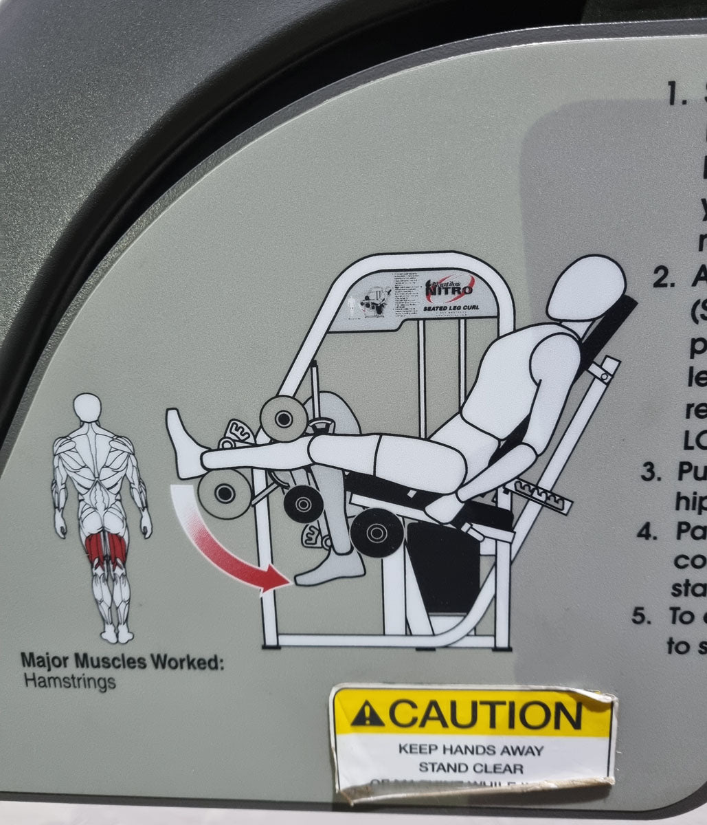 Nautilus Nitro Beinstrecker und Beinbeuger sitzend, 2 Geräte im Set, Leg Curl and Leg Extension seated, Rahmenfarbe Anthrazit, gebraucht - überholter Zustand