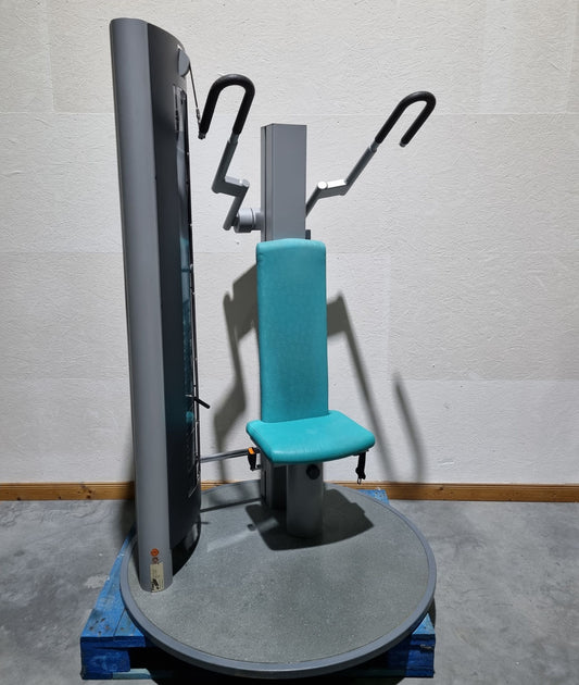 Frei Genius Schulterblattfixator und Stützstemme - Latzug Pulldown und Dips - Kombigerät 2 in 1, Rahmenfarbe Silber - gebraucht - überholter Zustand