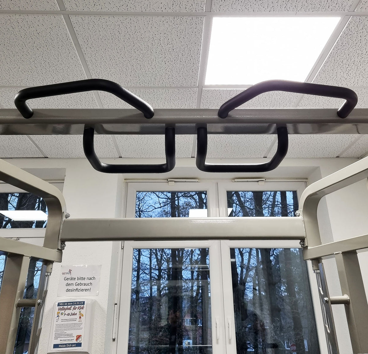 DankSport Enger Doppel Kabelzug höhenverstellbar und Multipresse geführt - 2 in 1 Kombigerät - Dual adjustable Cable Pulley and Smith Machine - 2x 100kg Gewichtsblöcke - Silber - NEU