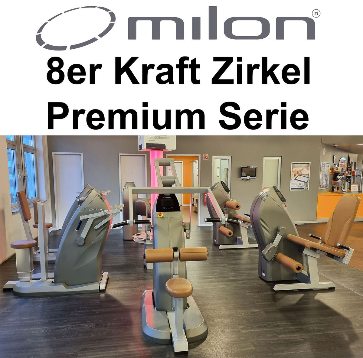 Milon 8er PREMIUM Kraft Zirkel, Baujahr 2017, Gehäuse in Anthrazit Stone, Polster Braun, inkl. LED Ampel, Top Zustand, gebraucht - überholt und Neuwertig
