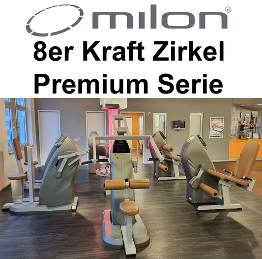 Milon 8er PREMIUM Kraft Zirkel, Baujahr 2017, Gehäuse in Anthrazit Stone, Polster Braun, inkl. LED Ampel, Top Zustand, gebraucht - überholt und Neuwertig