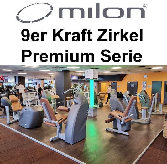 Milon 9er PREMIUM Kraft Zirkel, Baujahr 2017, Gehäuse in Anthrazit Stone, Polster Braun, inkl. LED Ampel, gebraucht, überholt und Neuwertig - Top Zustand