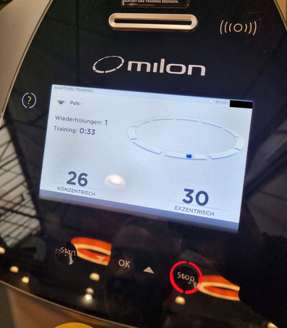 Milon 6er PREMIUM Kraft Zirkel, Baujahr 2017, Gehäuse in Anthrazit Stone, Polster Braun, inkl. LED Ampel, Top Zustand, gebraucht - überholt und Neuwertig