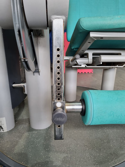 Frei Genius Beinstrecker verstellbar, Kniestrecker, Leg Extension, Rahmenfarbe Silber, gebraucht - überholter Zustand