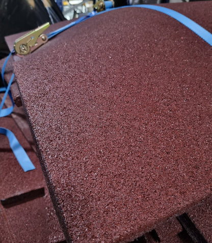 Sportboden Gummimatten, 55 QM = 55 Stücke 100x100cm, 20mm Stark, Farbe Braun, gebraucht - guter Zustand