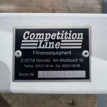 Competition Line, Rudern mit Bruststütze und Einstiegshilfe, Row, Lat-Rudern, Rahmenfarbe Weiß, gebraucht - überholter Zustand