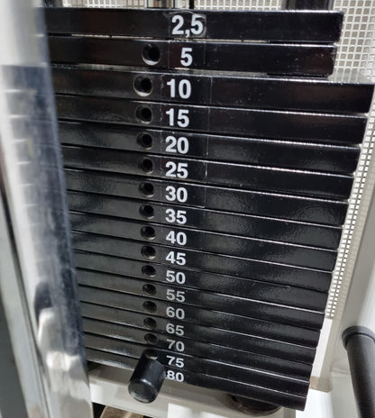 Technogym Ercoline Rehab, Kabelzug höhenverstellbar, Seilzug, Zugapparat 80kg, Rahmenfarbe Weiß, gebraucht - überholter Zustand