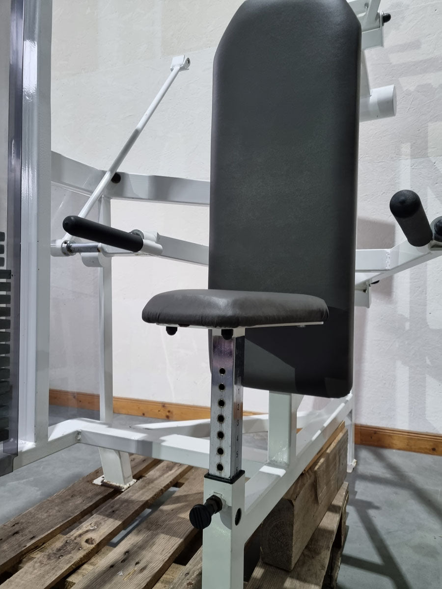 Proxomed Compass Schulterblattfixator / Stützstemme - Latzug und Dips - Kombigerät 2 in 1, Rahmenfarbe Weiß, gebraucht - überholter Zustand