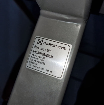 Nordic Gym Olympia Flachdrückerbank, Olympic Flat Bench, Bankdrückbank Flach mit Ablagen für Bankdrücken, Rahmebfarbe Grau, gebraucht - überholter Zustand
