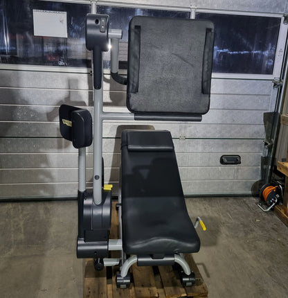 Technogym 2er Set Flexability Posterior und Flexability Anterior - Dehngeräte für Beine und Waden, gegen Rückenschmerzen, Dehnungsapparat, Rahmenfarbe Silber, gebraucht - guter Zustand