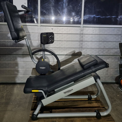 Technogym 2er Set Flexability Posterior und Flexability Anterior - Dehngeräte für Beine und Waden, gegen Rückenschmerzen, Dehnungsapparat, Rahmenfarbe Silber, gebraucht - guter Zustand