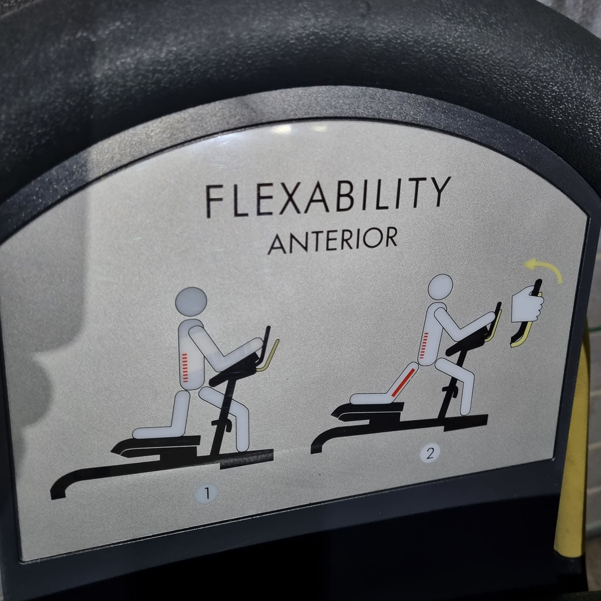 Technogym 2er Set Flexability Posterior und Flexability Anterior - Dehngeräte für Beine und Waden, gegen Rückenschmerzen, Dehnungsapparat, Rahmenfarbe Silber, gebraucht - guter Zustand