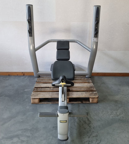 Technogym Schrägdrückerbank, Olympic Inclined Bench, Hantelbank Schrägbankdrücken, Rahmenfarbe Silber, Selection Line, gebraucht - überholter Zustand