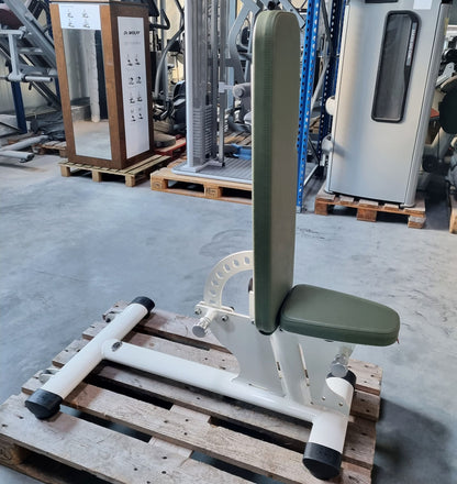 Gym80 4010 Universalbank Basic, Sygnum Serie, Rahmen Weiß, Polster Grün-Avokado, gebraucht - überholter Zustand
