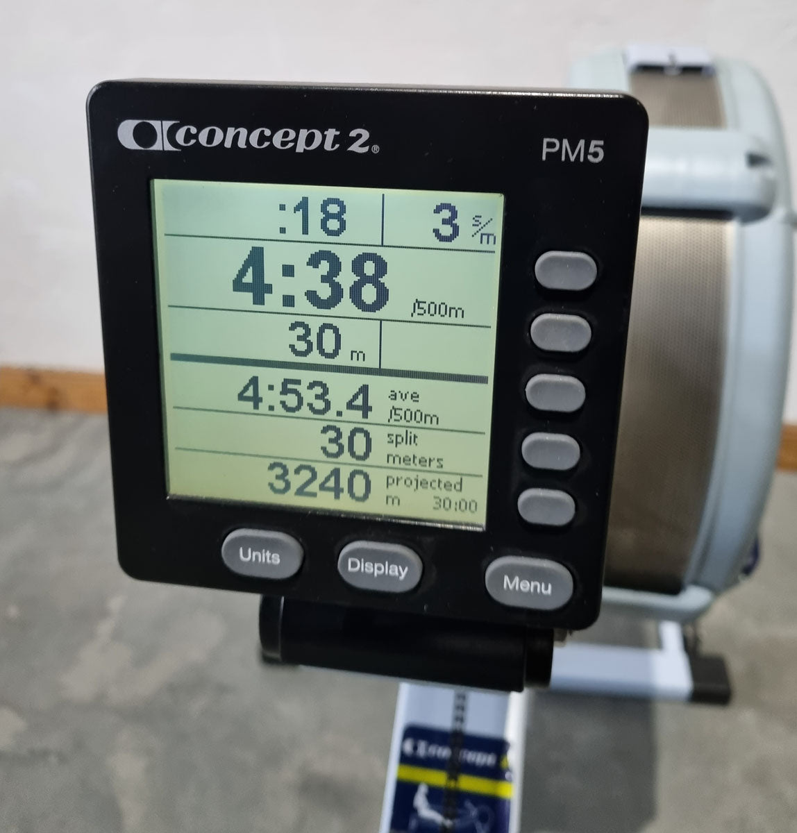 Concept2 Rudergerät mit PM5 Monitor - Farbe Blau - gebraucht - geprüfter Zustand