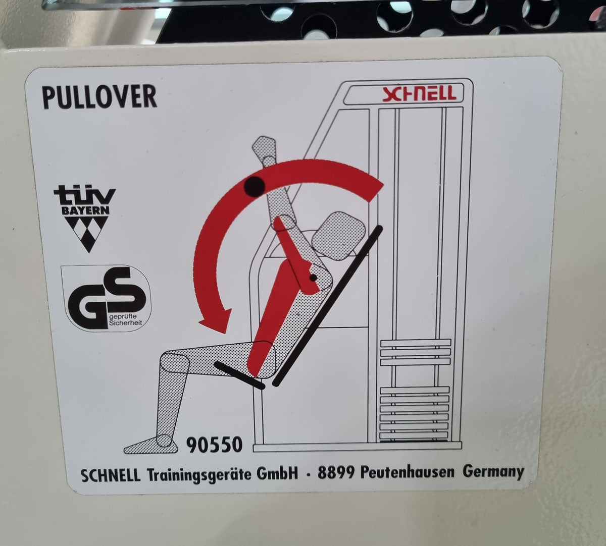 Quick pullover machine, arm lifting machine, pull-ups - Target Kompakt Line - Oldschool Bodybuilding, frame color white, used - refurbished condition