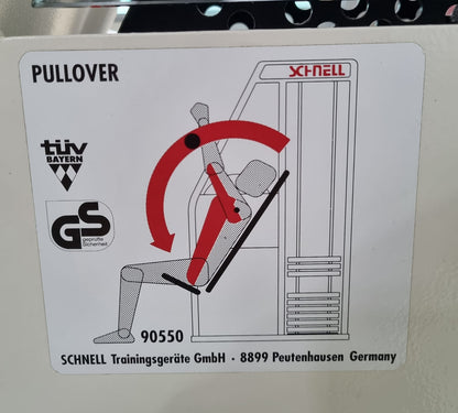 Quick pullover machine, arm lifting machine, pull-ups - Target Kompakt Line - Oldschool Bodybuilding, frame color white, used - refurbished condition