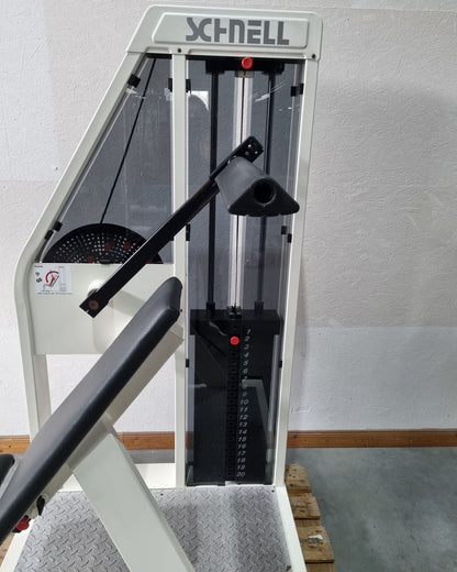 Quick pullover machine, arm lifting machine, pull-ups - Target Kompakt Line - Oldschool Bodybuilding, frame color white, used - refurbished condition