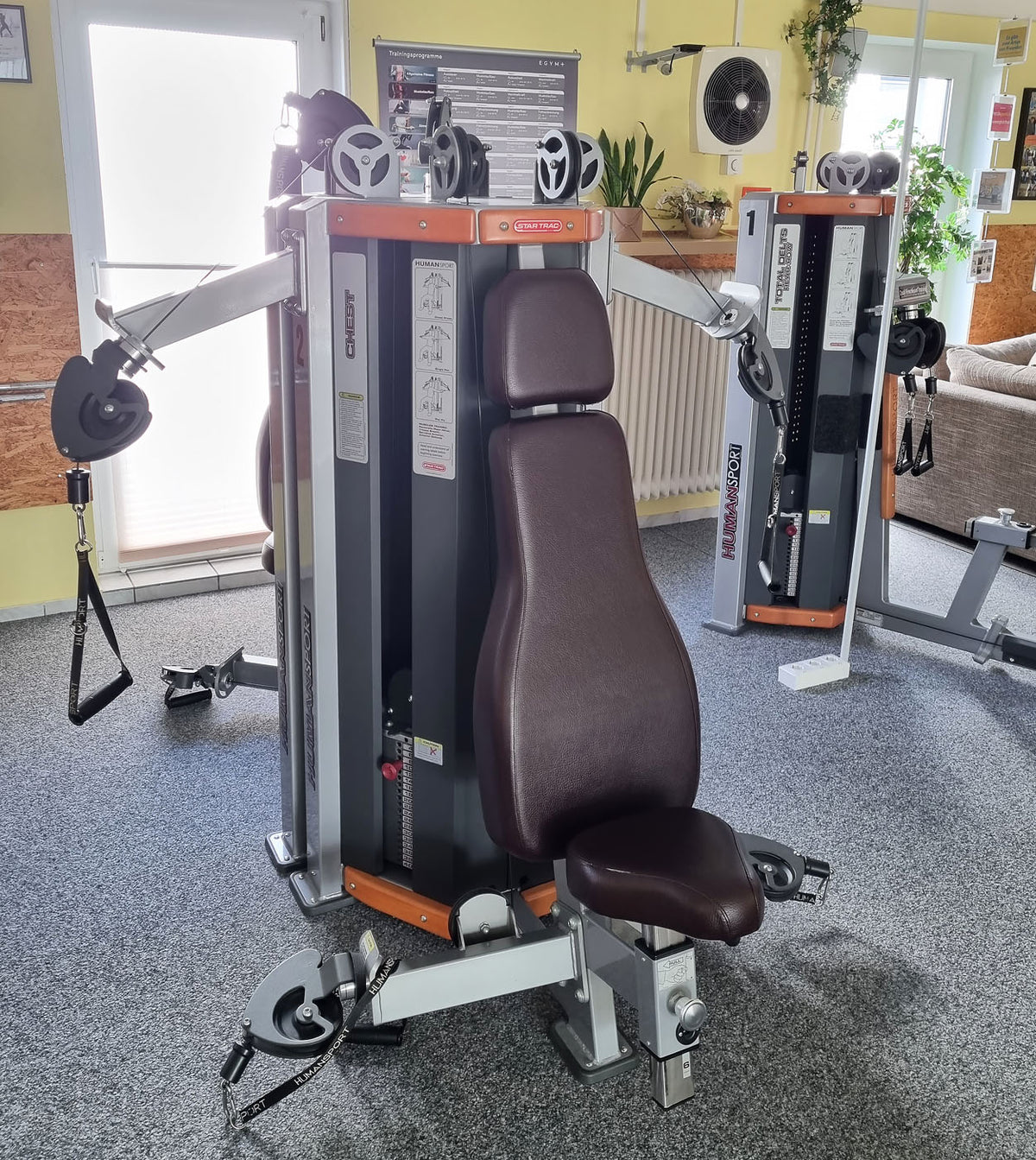 StarTrac Human Sports Line Zirkel, 6 Kraftgeräte im Set, gebraucht, überholter Zustand
