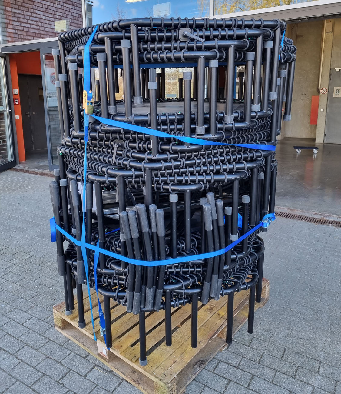 Bellicon Trampoline, Set 22 Stück, Jumping Fitness, mit T-Stangen, Hexagonal 6 Eckig, Original Qualität, gebraucht - geprüfter Zustand