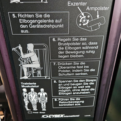 Cybex Eagle Arm Curl, biceps machine with eccentric, biceps curl, frame color anthracite, used - refurbished condition