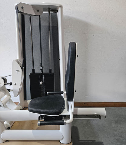 Gym80 Wadenpresse sitzend Sygnum 3027, Wadenmaschine, Calf Press, Rahmenfarbe Weiß, gebraucht - überholter Zustand