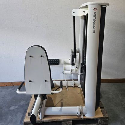Gym80 Wadenpresse sitzend Sygnum 3027, Wadenmaschine, Calf Press, Rahmenfarbe Weiß, gebraucht - überholter Zustand