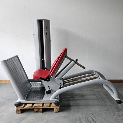 Dr. Wolff Beinpresse 806 Variante XS - extra platzsparend gebaut, ähnlich Funktionsstemme, Gerät aus Präventions-Park, Rahmenfarbe Silber, gebrauchter - überholter Zustand