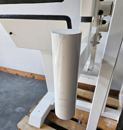 Gym80 Bauchmaschine, Klappmesser, Abdominal Crunch, Oldschool Bodybuilding Kraftgerät - Edition oder Classic Line, Rahmenfarbe Weiß, gebraucht mit Gebrauchsspuren