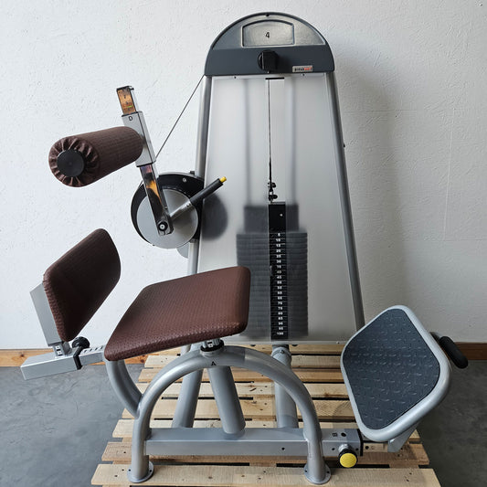 Proxowell bzw Proxomed Rückenflexion, Bauchmaschine, Rückenbeuger, Abdominal Crunch, 100kg Gewichtsblock, Compass bzw C-Well Serie, Rahmenfarbe Silber, gebraucht - überholter Zustand
