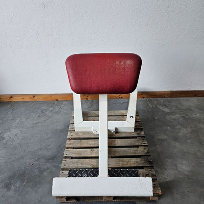 Gym80 Rückenstreckerbank, 45 Grad, Hyperextension, Rahmen Weiß, Polster Rot, gebraucht