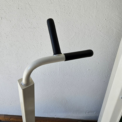 Multi-Form Galaxy, rowing with chest support, row, lat row, frame color white, used with signs of wear